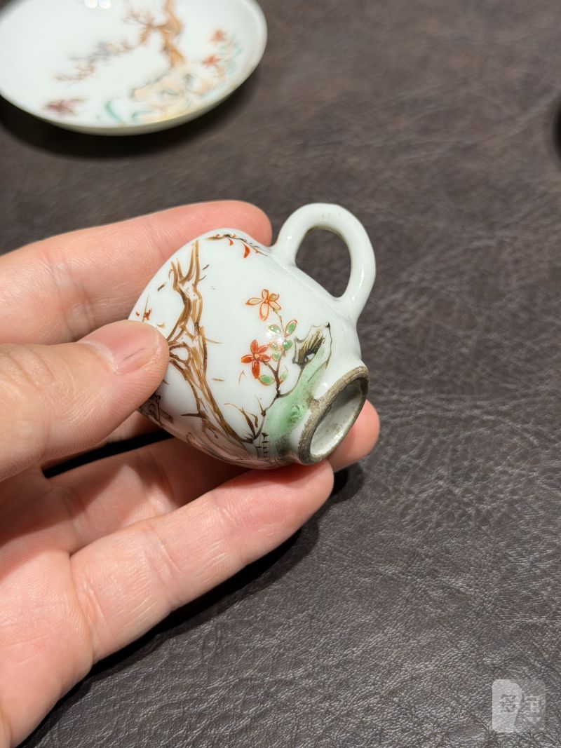 清乾隆 粉彩花鸟纹茶具一套25件 - 图83